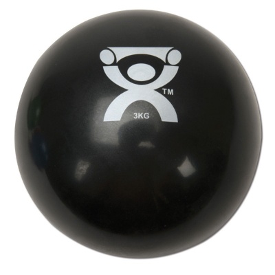 CanDo Black Plyometric Weighted Ball (6.6 lbs)